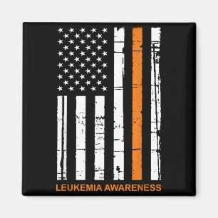 Leukaemia Awareness Funny Aamerica Usa Flag Team Magnet