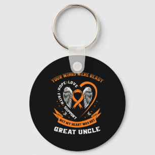 Leukaemia Awareness Great Uncle Your Wings Were Re Key Ring