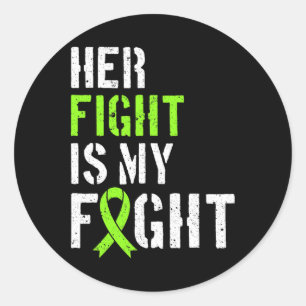 Leukaemia Awareness Her Fight Is My Fight Support Classic Round Sticker