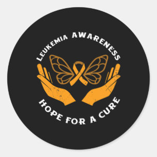Leukaemia Awareness Hope For A Cure Blood Cancer Classic Round Sticker