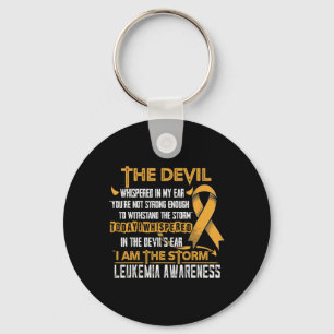 Leukaemia Awareness I am the Storm Devil  Key Ring