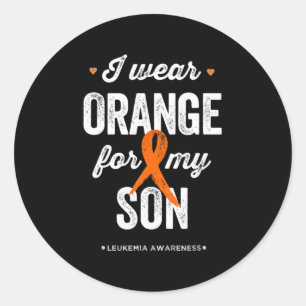 Leukaemia Awareness I wear Orange Ribbon for my S Classic Round Sticker