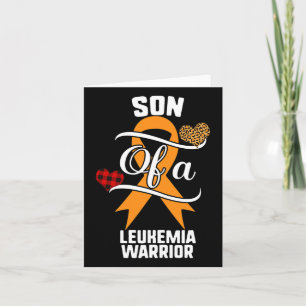 Leukaemia Awareness Leopard Buffalo Plaid Family G Card