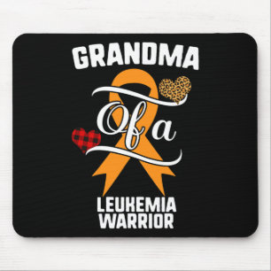 Leukaemia Awareness Leopard Buffalo Plaid Family G Mouse Pad