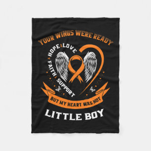 Leukaemia Awareness Little Boy Childhood Cancer So Fleece Blanket