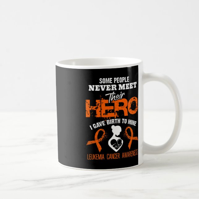Leukaemia Awareness Meet My Hero  Coffee Mug (Right)