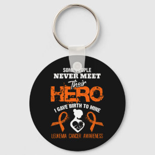 Leukaemia Awareness Meet My Hero Key Ring