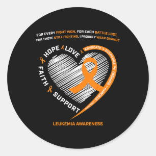 Leukaemia Awareness Men Women Kids Family Leukaemi Classic Round Sticker