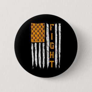 Leukaemia Awareness Month American Flag Blood Canc 6 Cm Round Badge