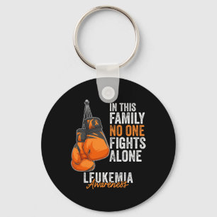 Leukaemia Awareness Month Boxing Gloves Orange Rib Key Ring