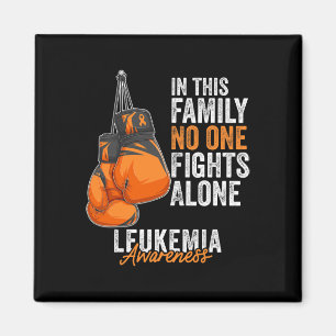 Leukaemia Awareness Month Boxing Gloves Orange Rib Magnet