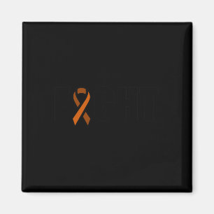 Leukaemia Awareness Month Fight Orange Ribbon Bloo Magnet