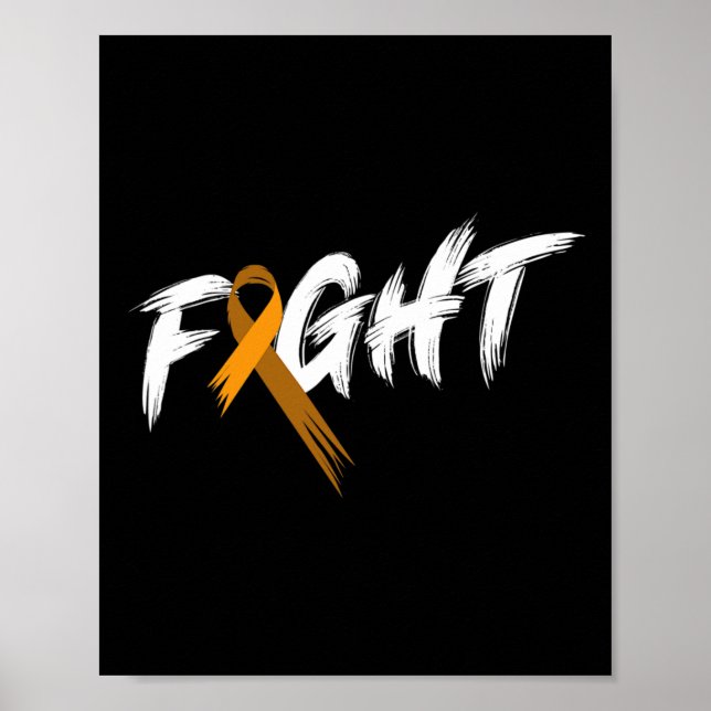 Leukaemia Awareness Month Fight Vintage Blood Canc Poster (Front)