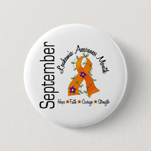 Leukaemia Awareness Month Flower Ribbon 1 6 Cm Round Badge