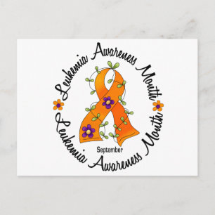 Leukaemia Awareness Month Flower Ribbon 3 Postcard