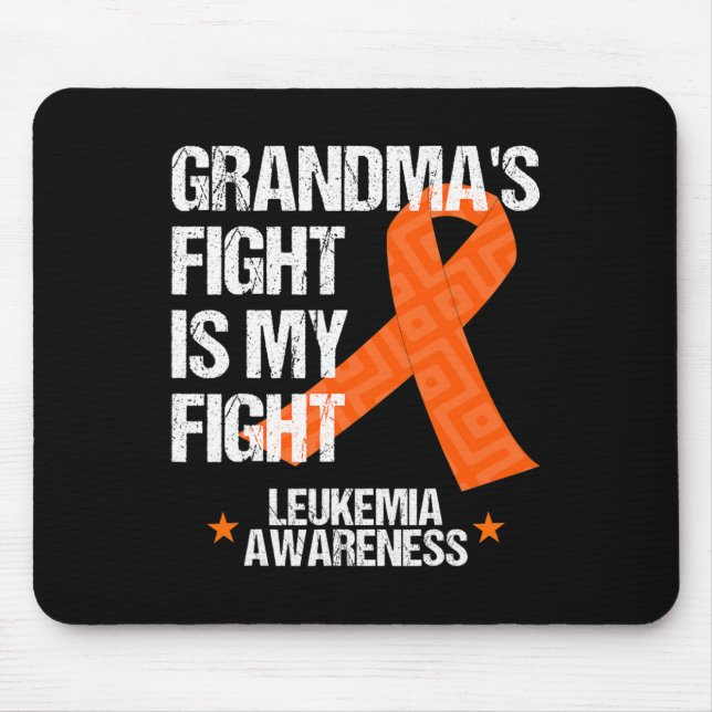 Leukaemia Awareness Month Grandma Fight Orange Rib Mouse Pad (Front)
