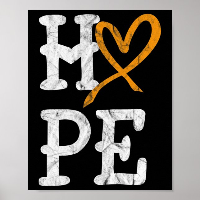 Leukaemia Awareness Month Hope Vintage Blood Cance Poster (Front)