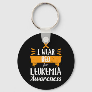 Leukaemia Awareness Month I Wear Red Blood Cancer Key Ring