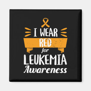 Leukaemia Awareness Month I Wear Red Blood Cancer Magnet