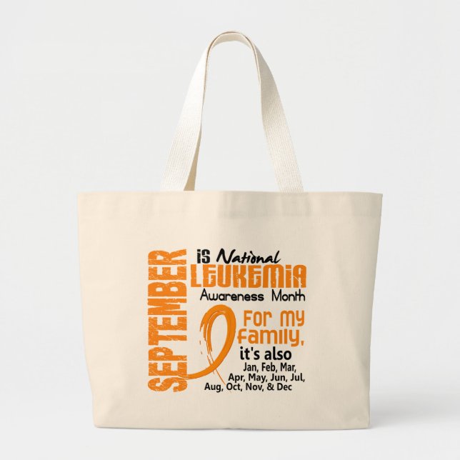Leukaemia Awareness Month Large Tote Bag (Front)