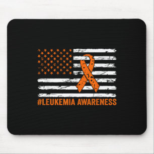 Leukaemia Awareness Month Orange Ribbon Usa Americ Mouse Pad