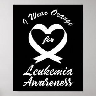 leukaemia awareness month Orange Ribbon Warrior Fi Poster
