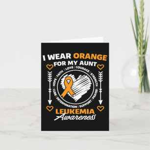 Leukaemia Awareness Month Support I Wear Orange Fo Card
