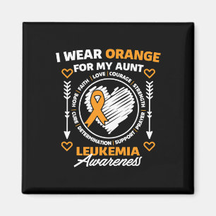 Leukaemia Awareness Month Support I Wear Orange Fo Magnet