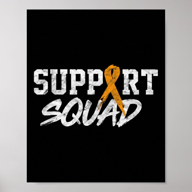 Leukaemia Awareness Month Support Squad Blood Canc Poster (Front)