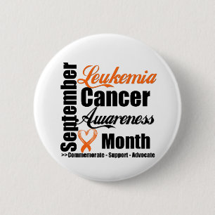 Leukaemia Awareness Month v9 6 Cm Round Badge