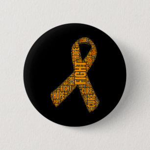 Leukaemia Awareness Orange Fight Hope Cure Ribbon 6 Cm Round Badge