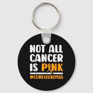 Leukaemia Awareness Orange Ribbon Cancer Support Key Ring
