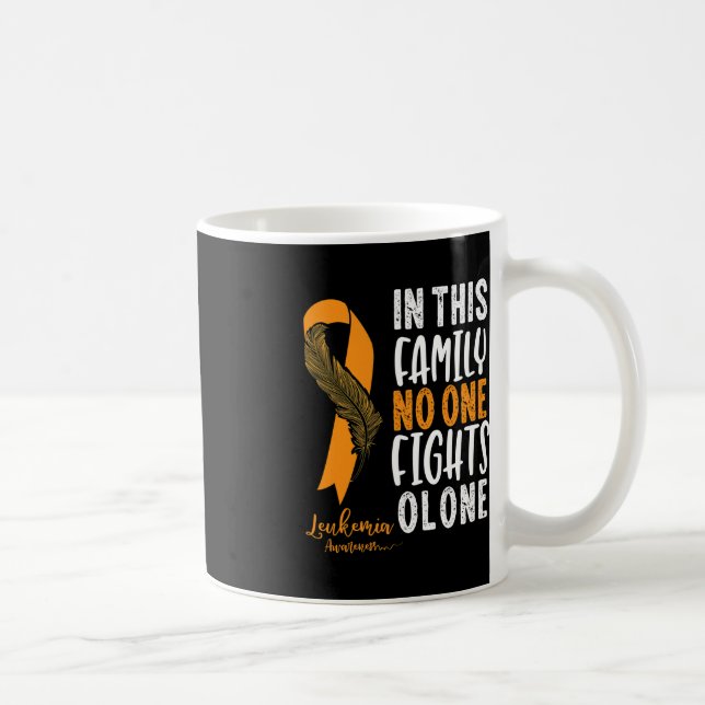 Leukaemia Awareness  Orange Ribbon Cancer Survivor Coffee Mug (Right)