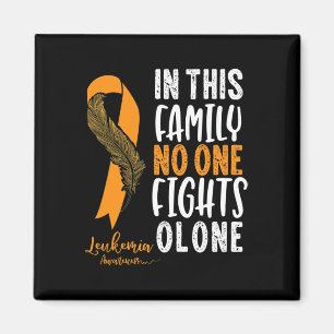 Leukaemia Awareness Orange Ribbon Cancer Survivor Magnet