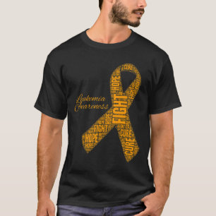 Leukaemia Awareness orange ribbon fight hope cure  T-Shirt