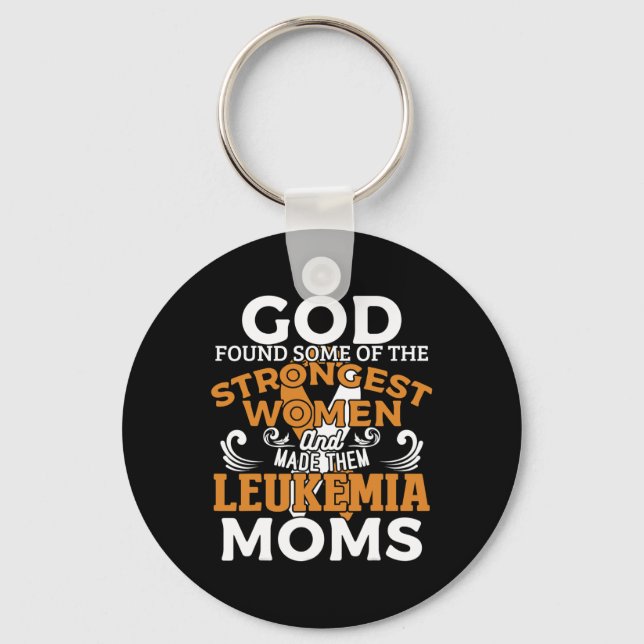 Leukaemia Awareness Orange Ribbon  Key Ring (Front)