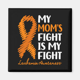 Leukaemia Awareness Orange Ribbon Mum Survivor Magnet