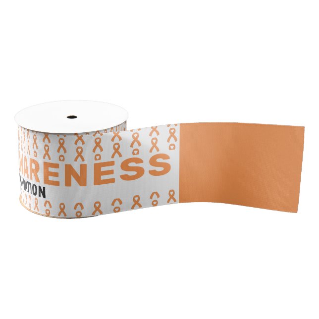 Leukaemia Awareness Pattern Ribbon Grosgrain Ribbon (Spool)