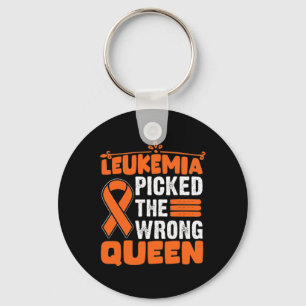 Leukaemia Awareness Picked The Wrong Queen Leukaem Key Ring