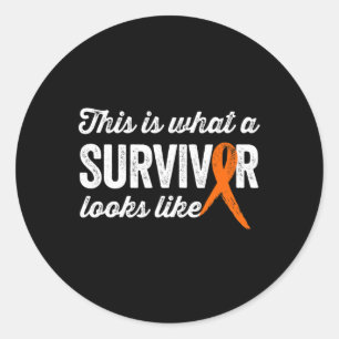 Leukaemia Awareness Products Blood Cancer Survivor Classic Round Sticker