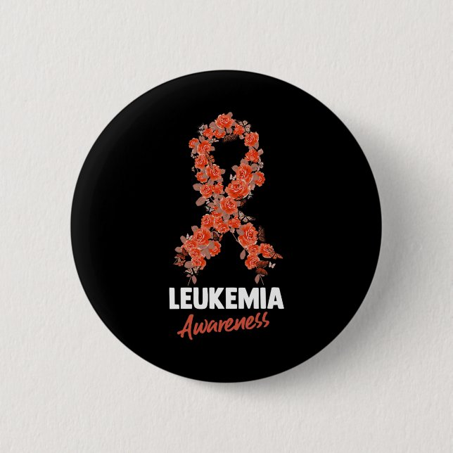 Leukaemia Awareness Ribbon 2 6 Cm Round Badge (Front)