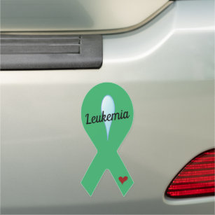 Leukaemia Awareness Ribbon Car Magnet