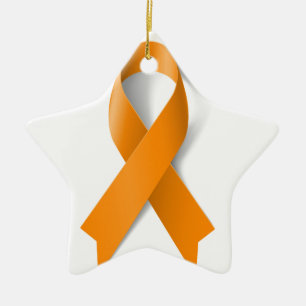 Leukaemia Awareness Ribbon Ceramic Ornament