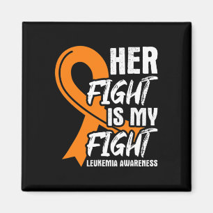 Leukaemia Awareness Ribbon Her Fight My Fight Leuk Magnet