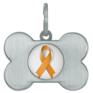 Leukaemia Awareness Ribbon Pet Name Tag