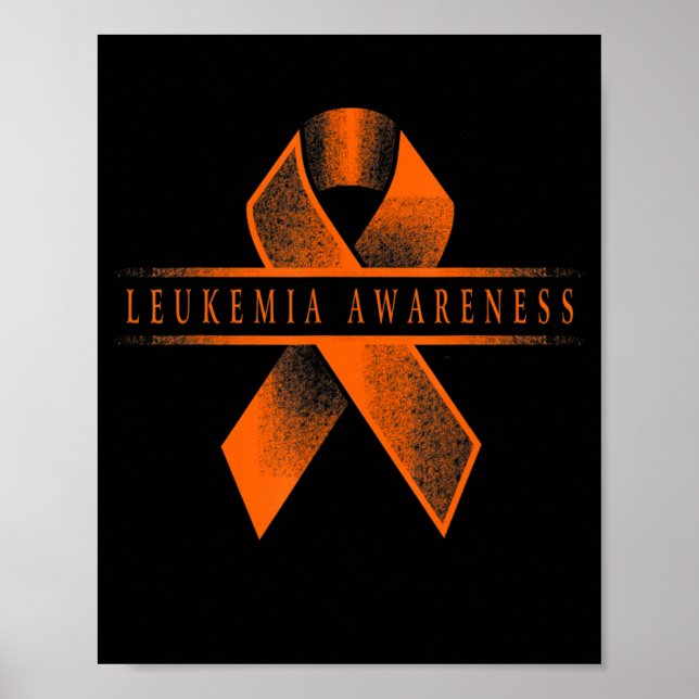 Leukaemia Awareness Ribbon  Poster (Front)