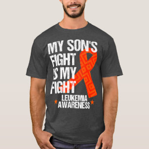 Leukaemia Awareness Son Fight Orange Ribbon Gift   T-Shirt