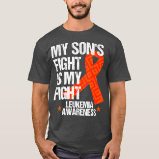 Leukaemia Awareness Son Fight Orange Ribbon Gift   T-Shirt