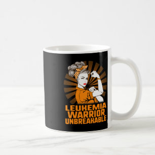 Leukaemia Awareness Strong Warrior Woman Orange Ri Coffee Mug