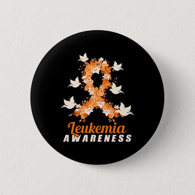 Leukaemia Awareness Support Birds  6 Cm Round Badge (Front)